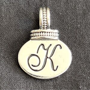 Ganz Silver Initial 'K' Pendant